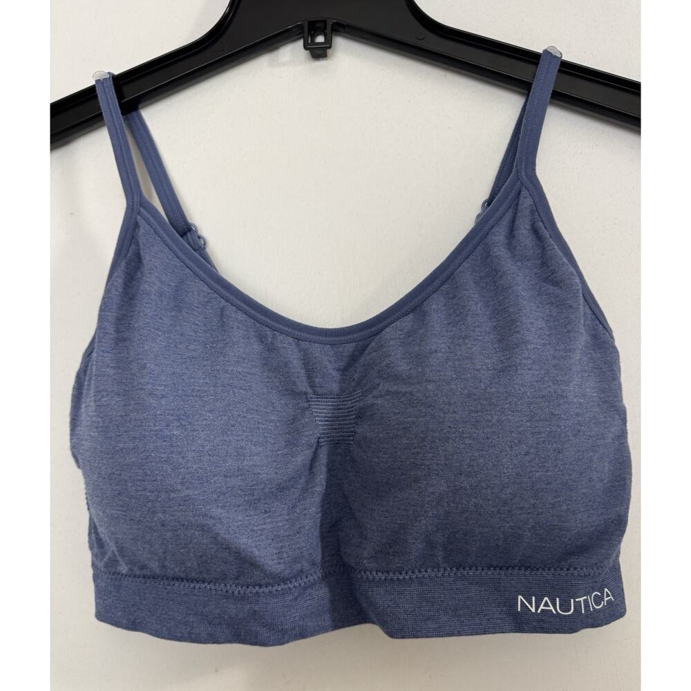 Nautica Intimates Women’s Seamless Bralette Blue Heather V-Neck 2X Style 6907-28